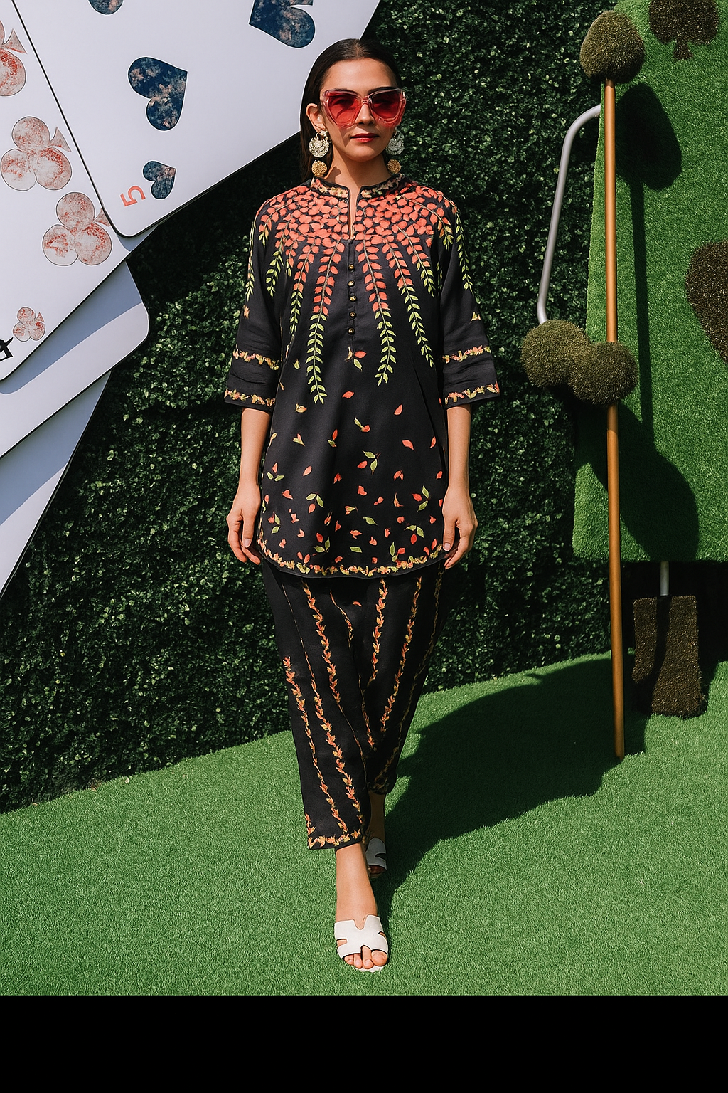 Charming Noir Lawn Printed Botanical Fusion 2-Piece Set