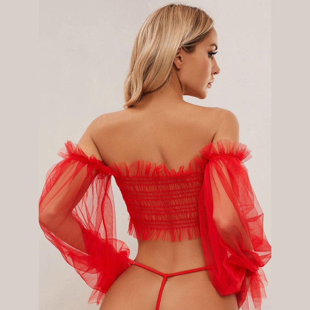 Bold & Seductive Elegance Temptation Sheer Lace Lingerie Set