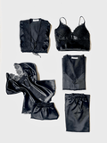 Turkish 6-Piece Satin Nightgown Set for Women - Fashion luxe